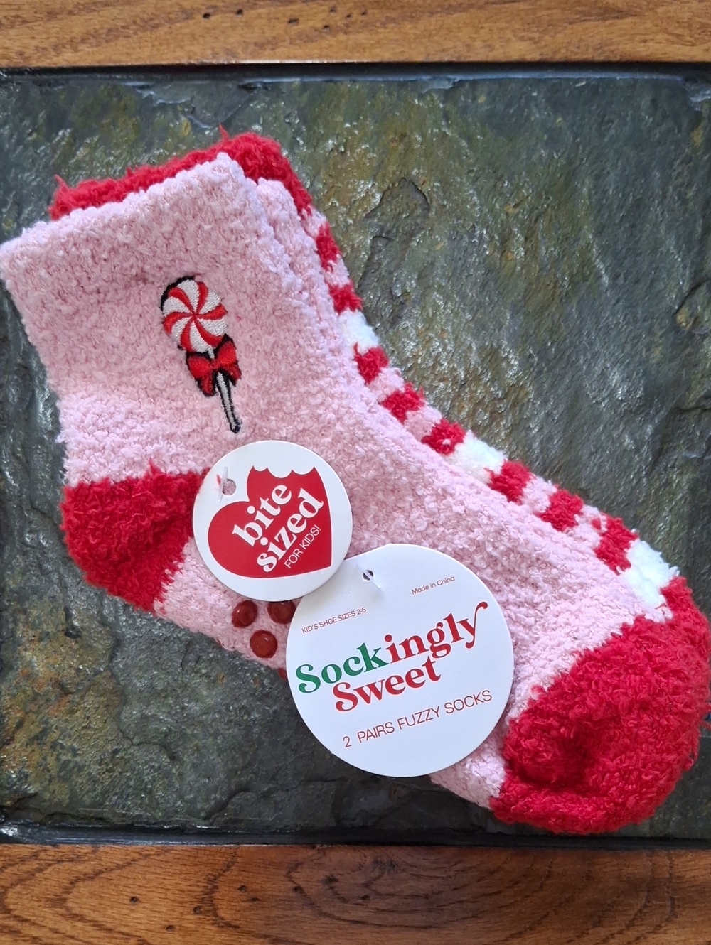 Kids Fuzzy Slipper Socks - 2 Pair